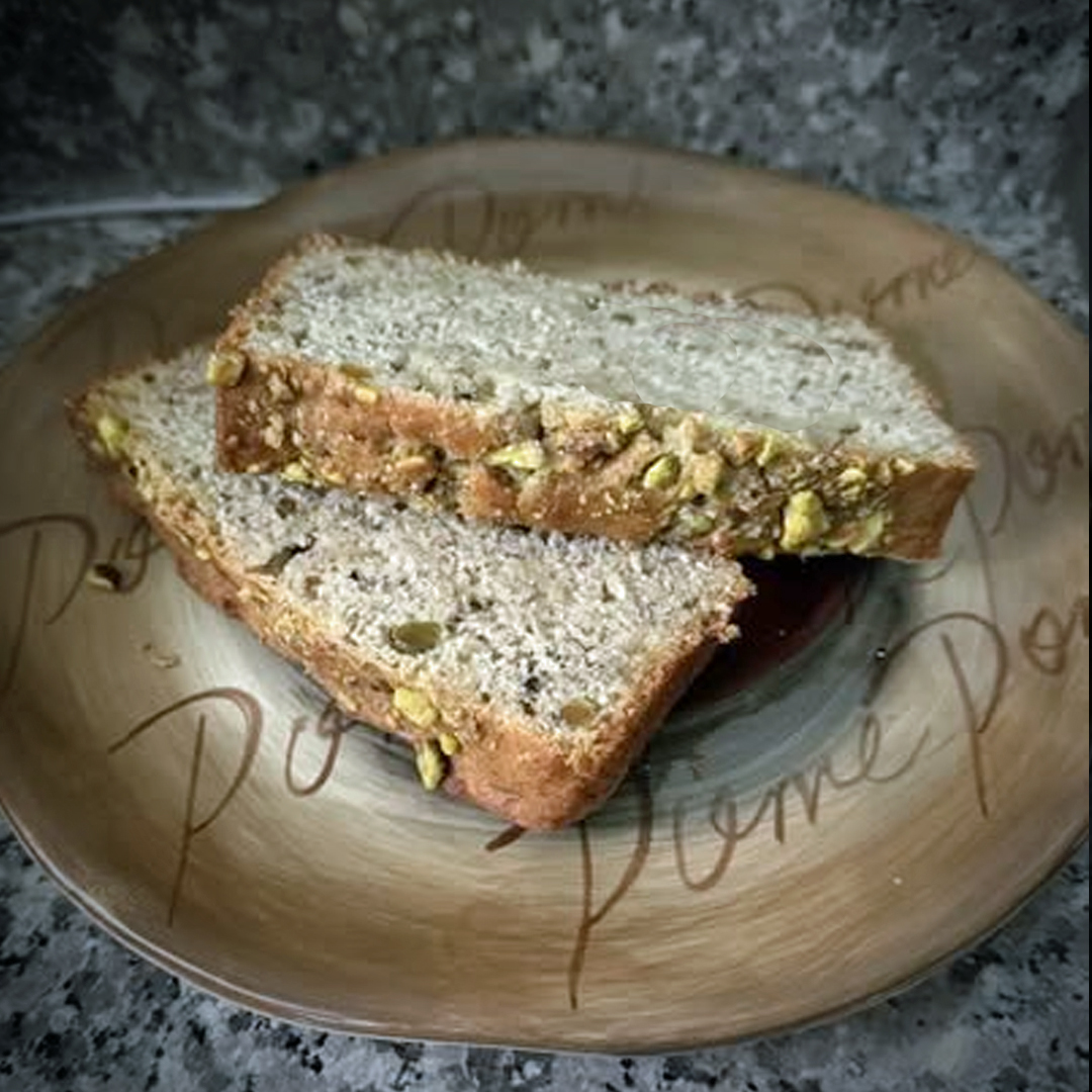 Pecan and Pistachio Banana Bread
