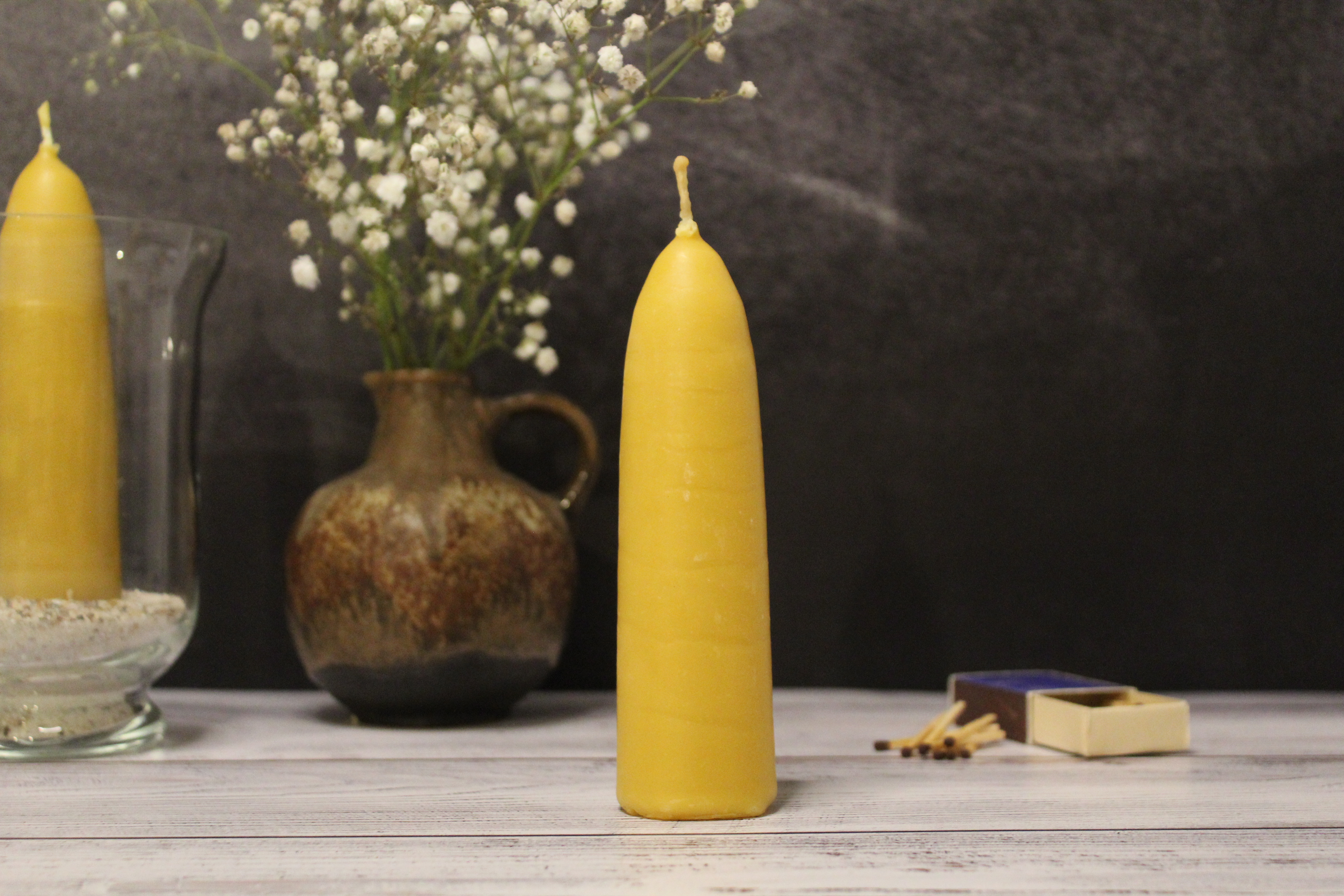 Handgezogene Bienenwachskerzen 35 * 120 mm