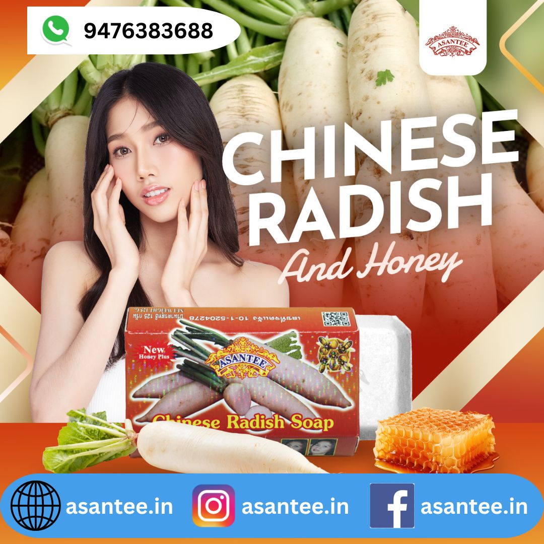 Asantee Chinese Radish & Honey Soap (Pack of 3)