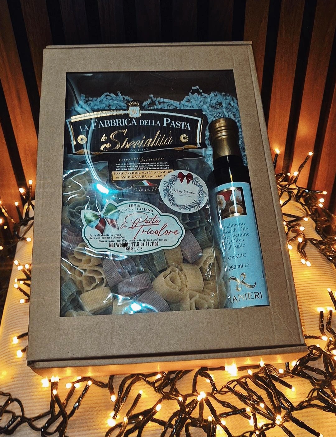 Itališkų makaronų ir aliejaus rinkinys