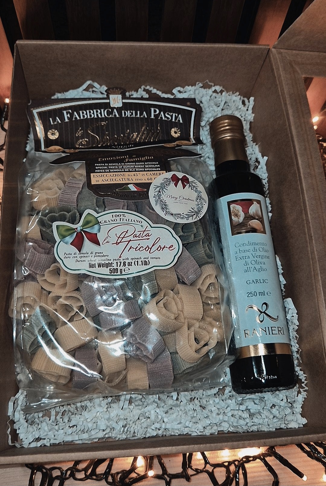 Itališkų makaronų ir aliejaus rinkinys