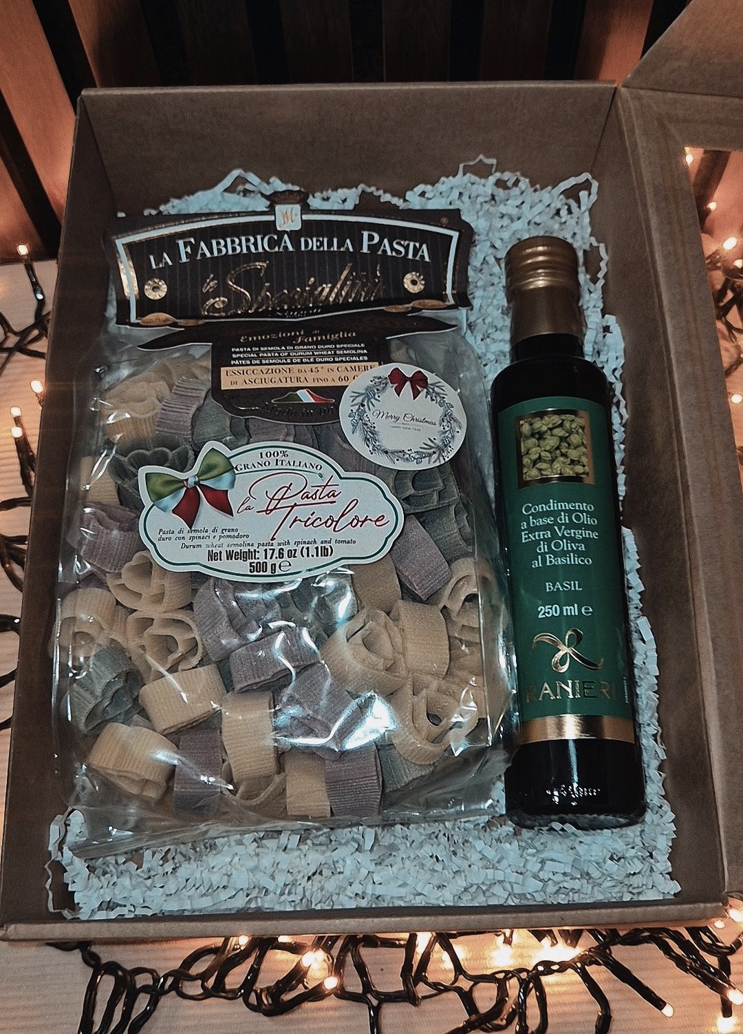 Itališkų makaronų ir aliejaus rinkinys