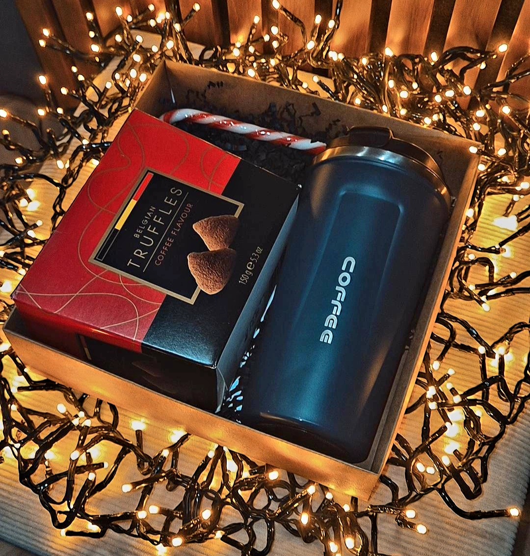 Dovanų rinkinys su termo puodeliu