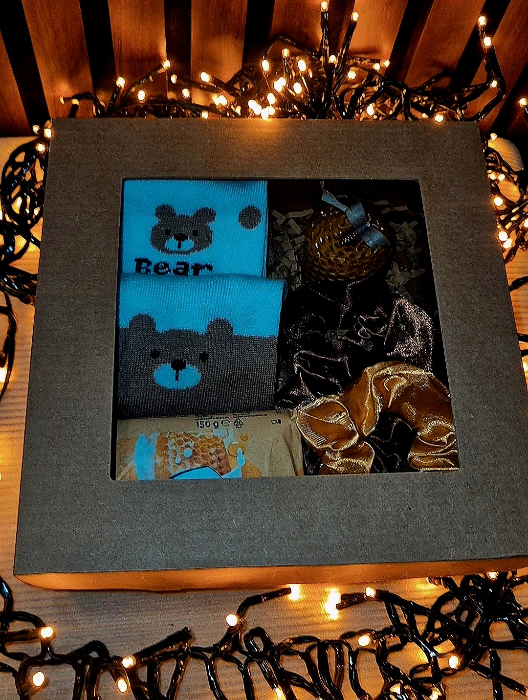 Dovanų rinkinys su meškiukų kojinėmis