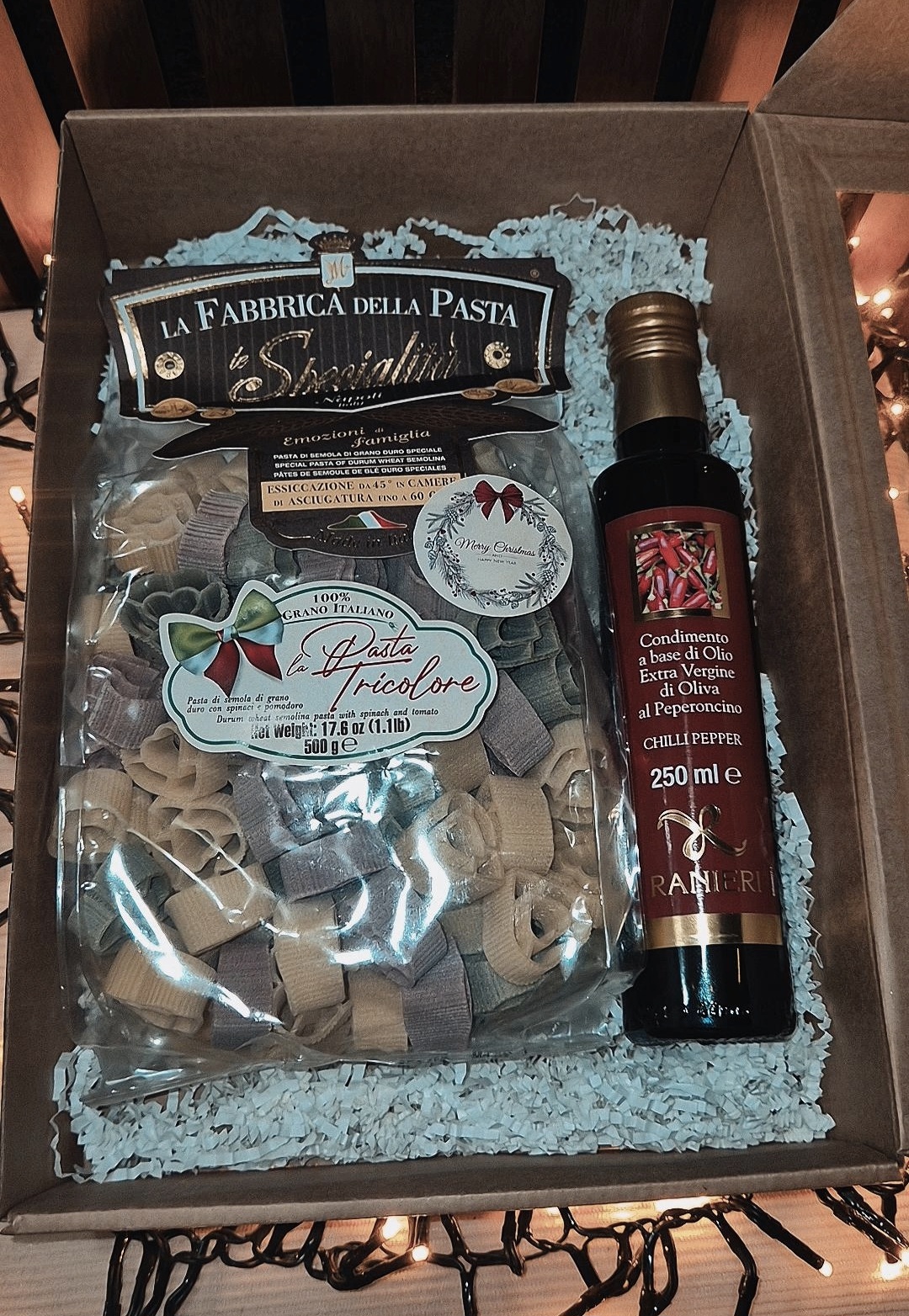 Itališkų makaronų ir aliejaus rinkinys