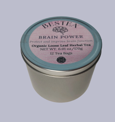Brain Power Herbal Tea Tin (12 tea bags)