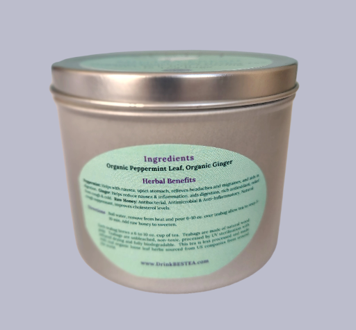 MINTEA Fresh Herbal Tea Tin (12 bags)