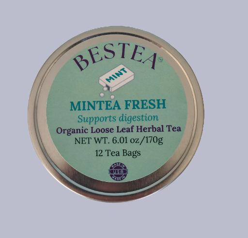 MINTEA Fresh Herbal Tea Tin (12 bags)
