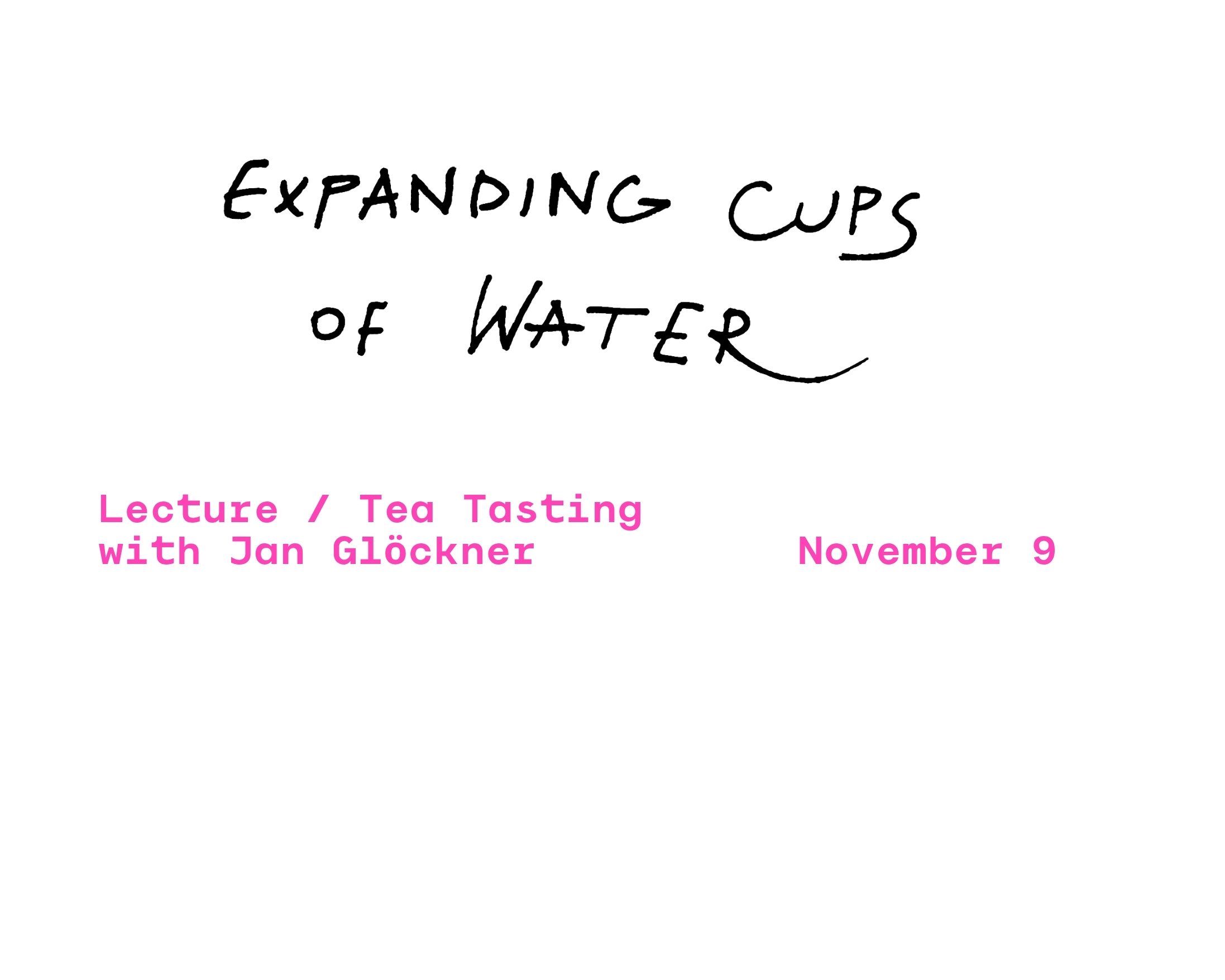 Lecture / Tea tasting with Jan Glöckner _ November 9