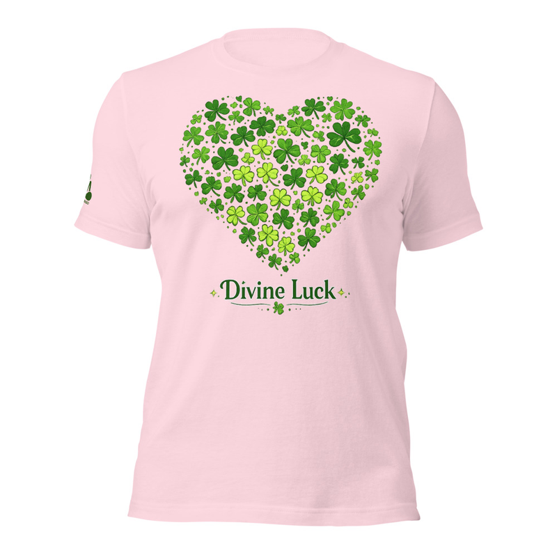Divine Luck Shamrock Heart St. Patrick's Unisex t-shirt