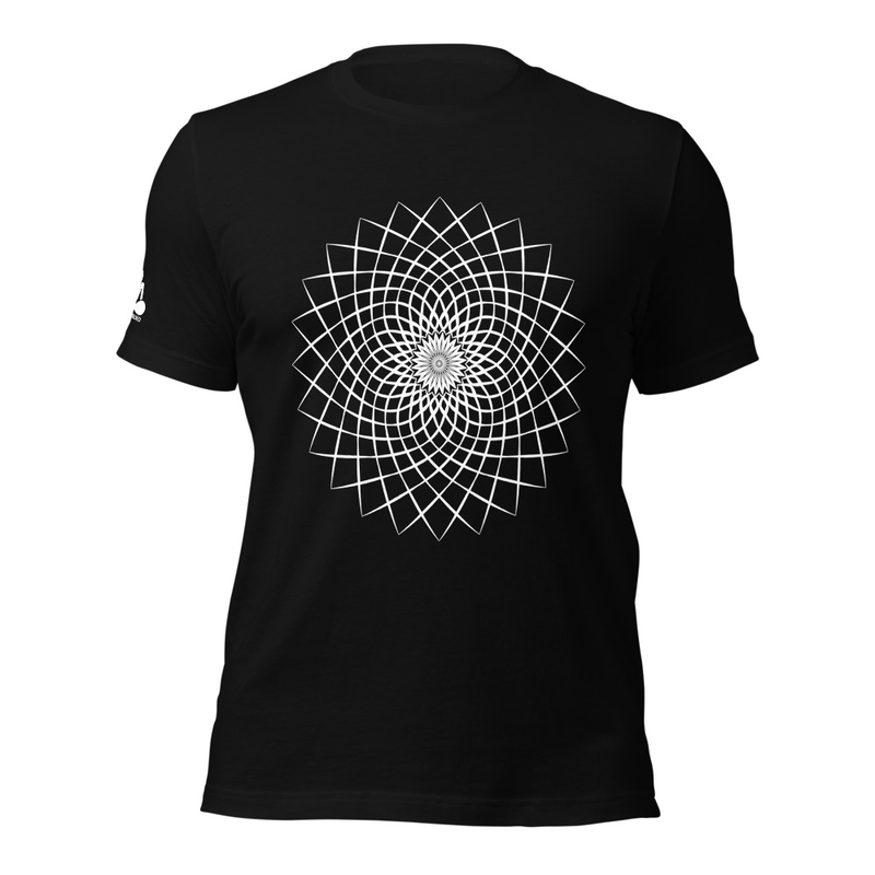 Silver Mandala Geometric Pattern Unisex T-Shirt
