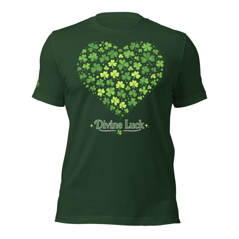 Divine Luck Shamrock Heart St. Patrick's Unisex t-shirt
