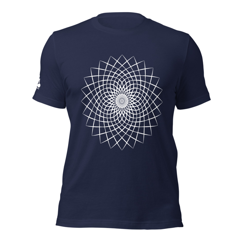 Silver Mandala Geometric Pattern Unisex T-Shirt