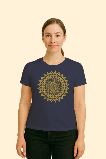 Golden Mandala Print Unisex T-Shirt