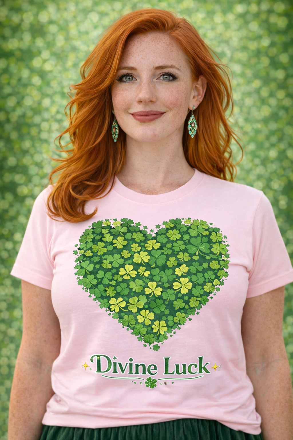 Divine Luck Shamrock Heart St. Patrick's Unisex t-shirt