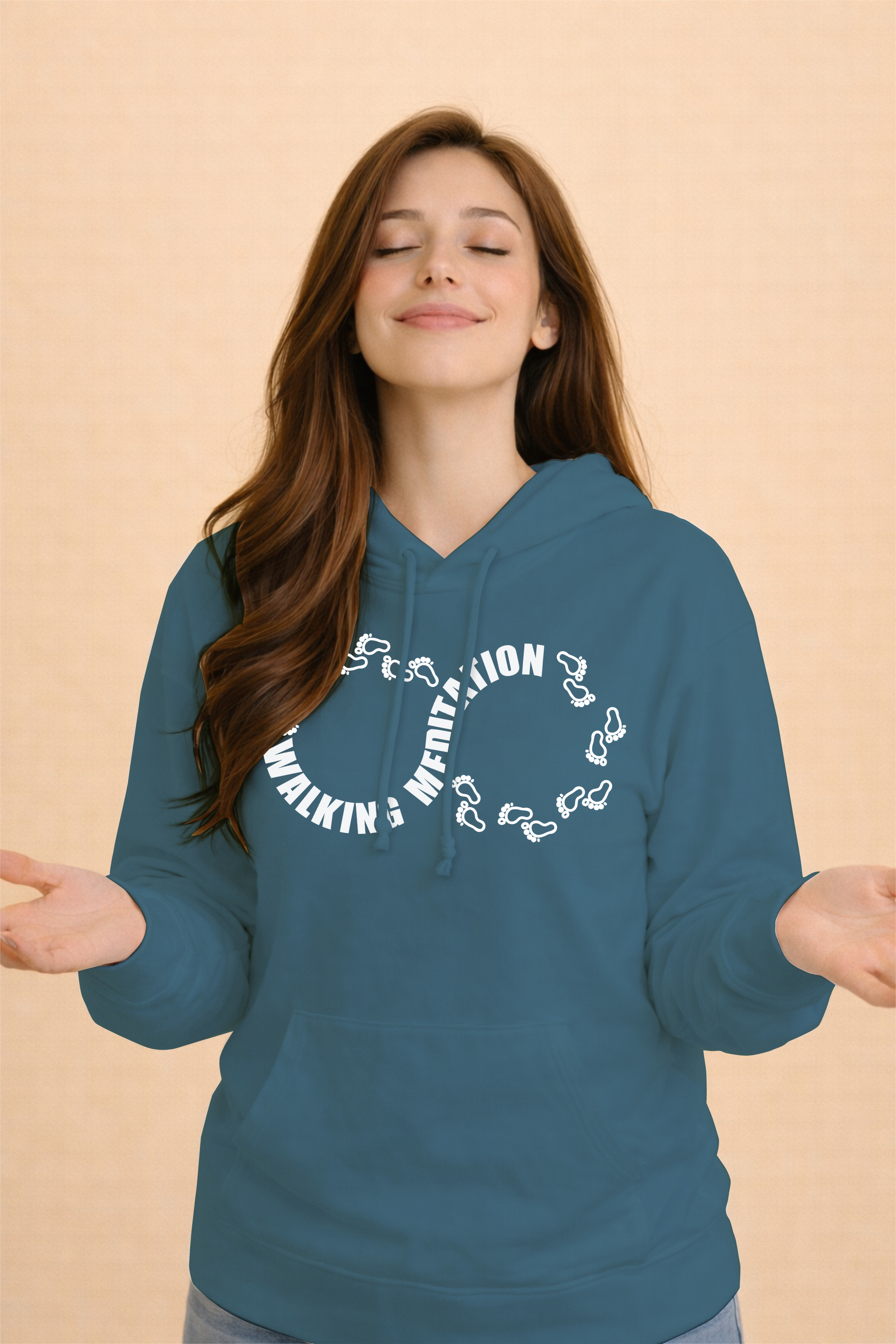 Infinite Possibilities Footsteps Walking Meditation Hoodie