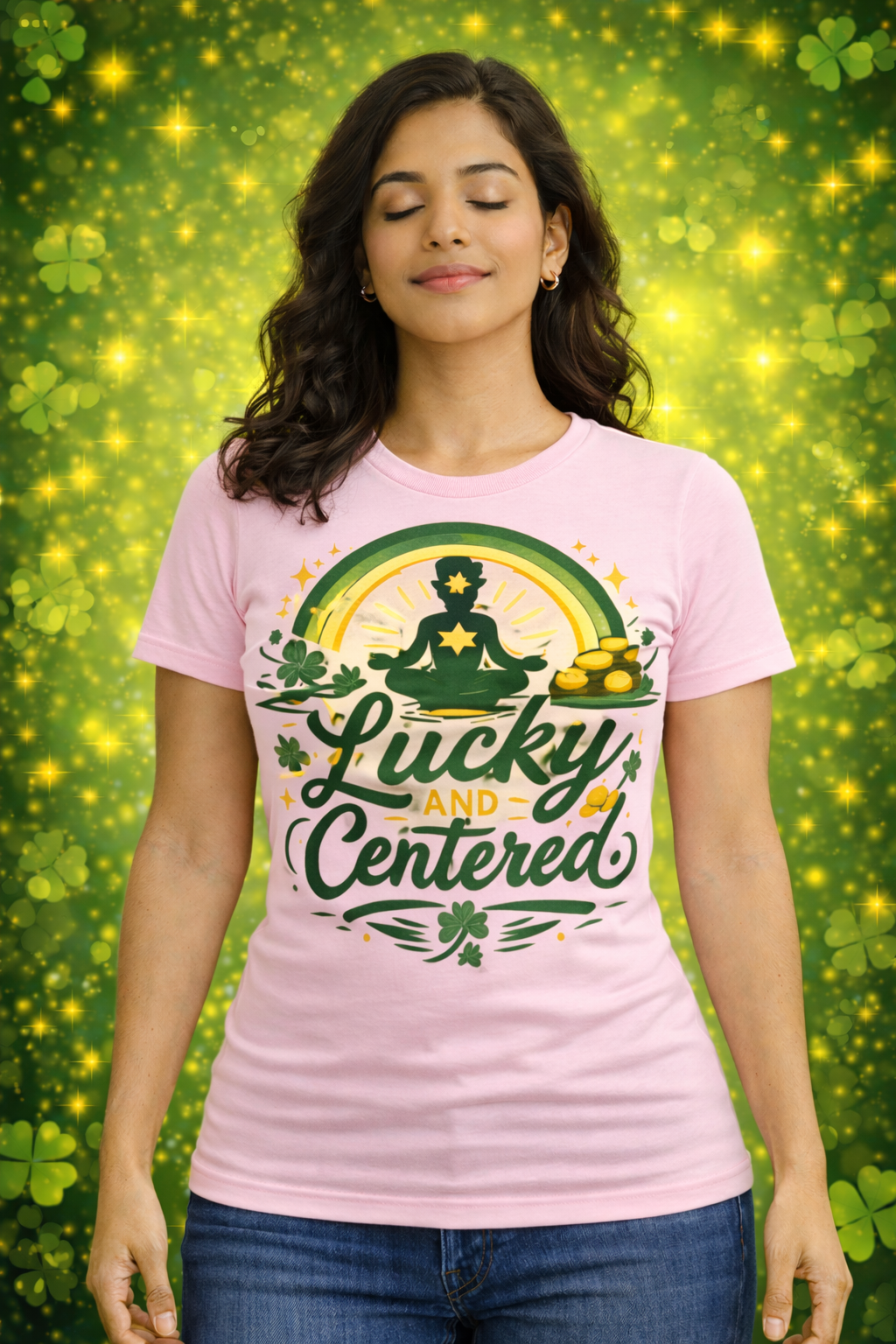 Lucky and Centered St Patrick's Day Unisex t-shirt