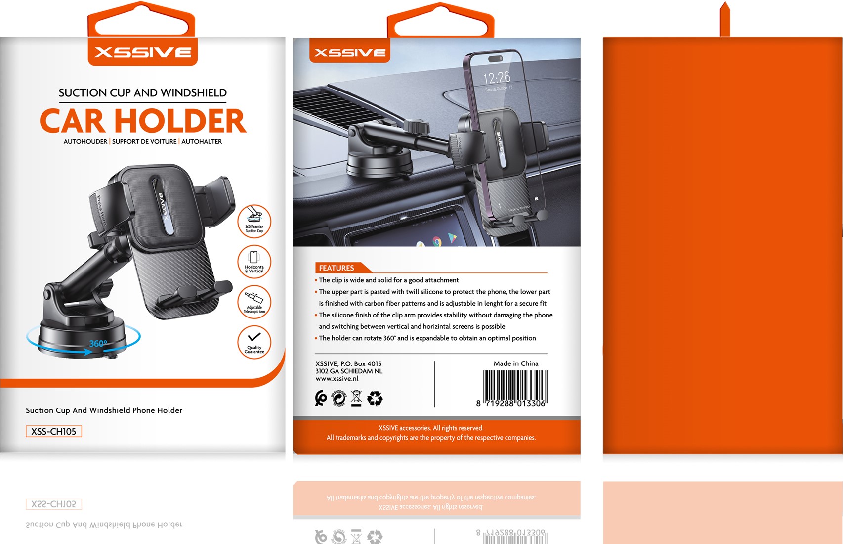 Suction cup and windshield Car holder