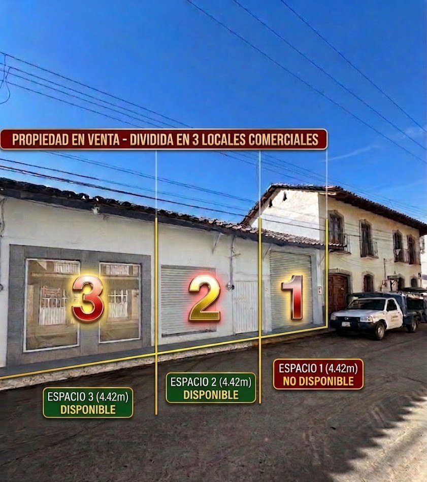 LOTES COMERCIALES EN EL CENTRO DE ZACATLÁN