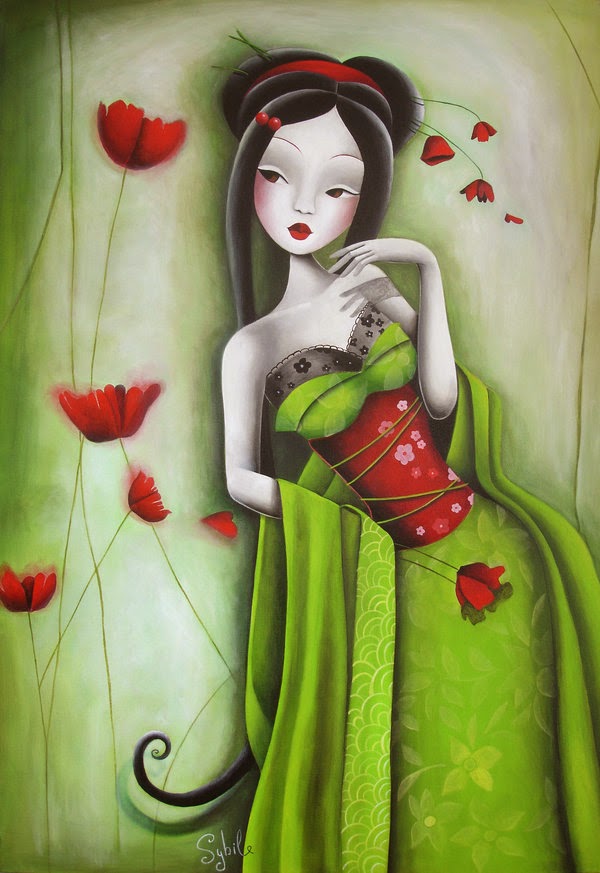 Elegant Geisha Painting