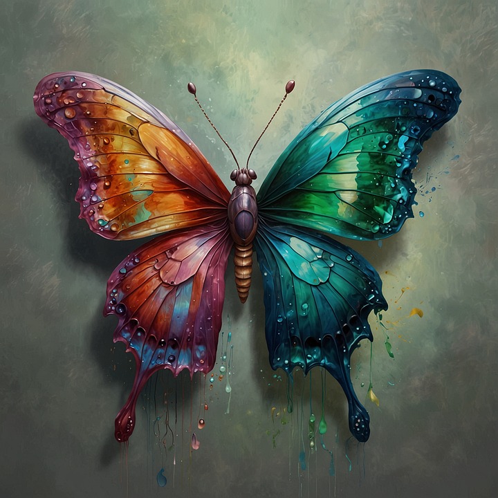 Colorful Butterfly Wall Art