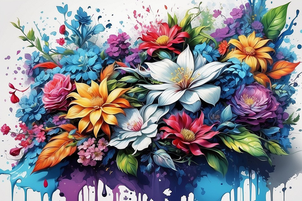 Vibrant Floral Art Print