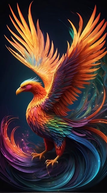 Vibrant Phoenix Wall Art