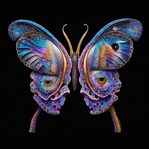 Colorful Abstract Butterfly Art