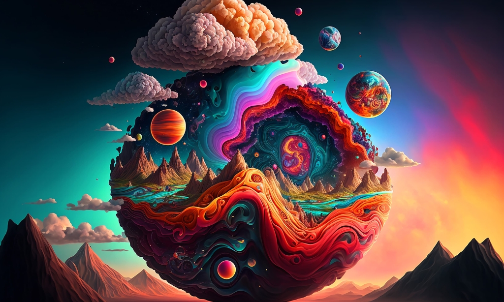Surreal Planetary Art Print