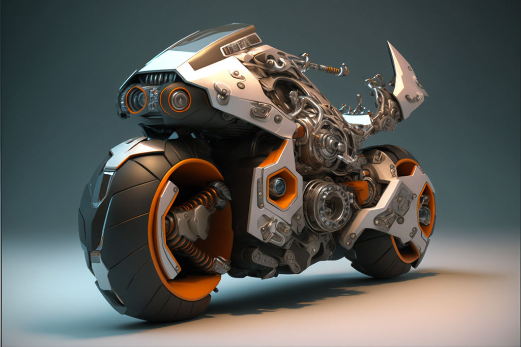 Futuristic Motorcycle