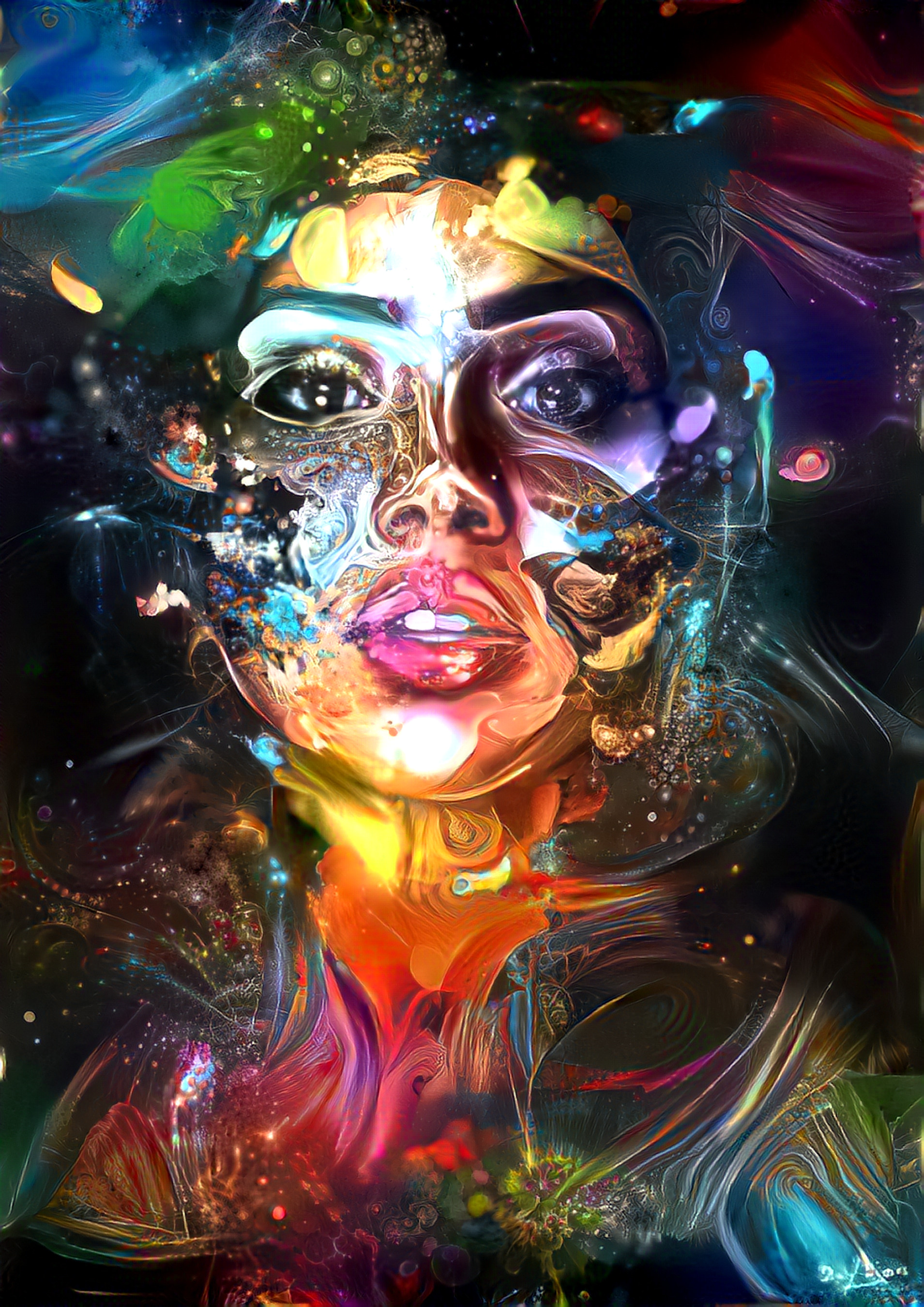 Abstract Digital Art Portrait