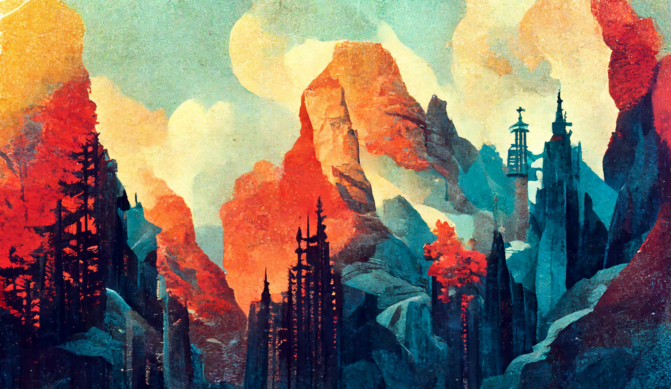 Mountain Landscape Painting