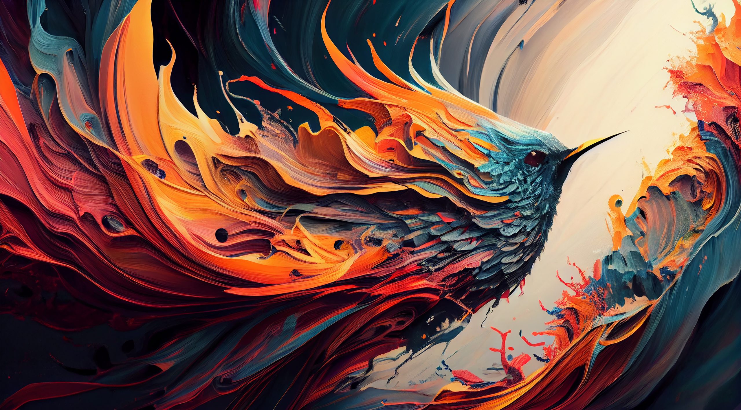 Abstract Bird Painting