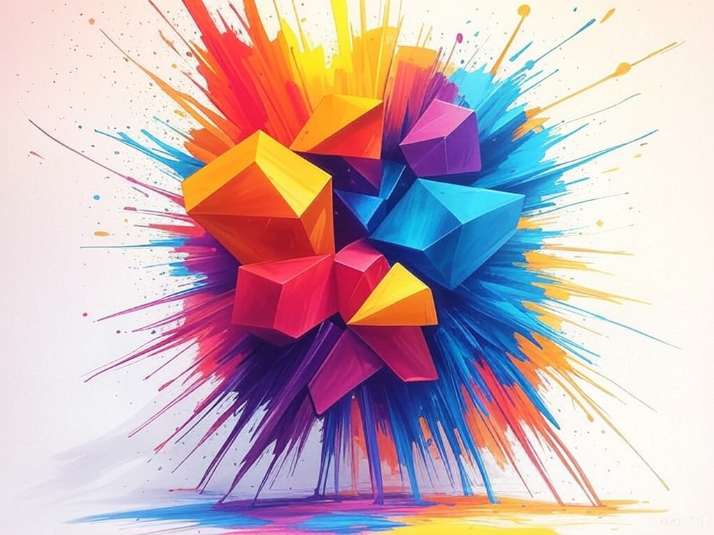 3D Geometric Art Piece