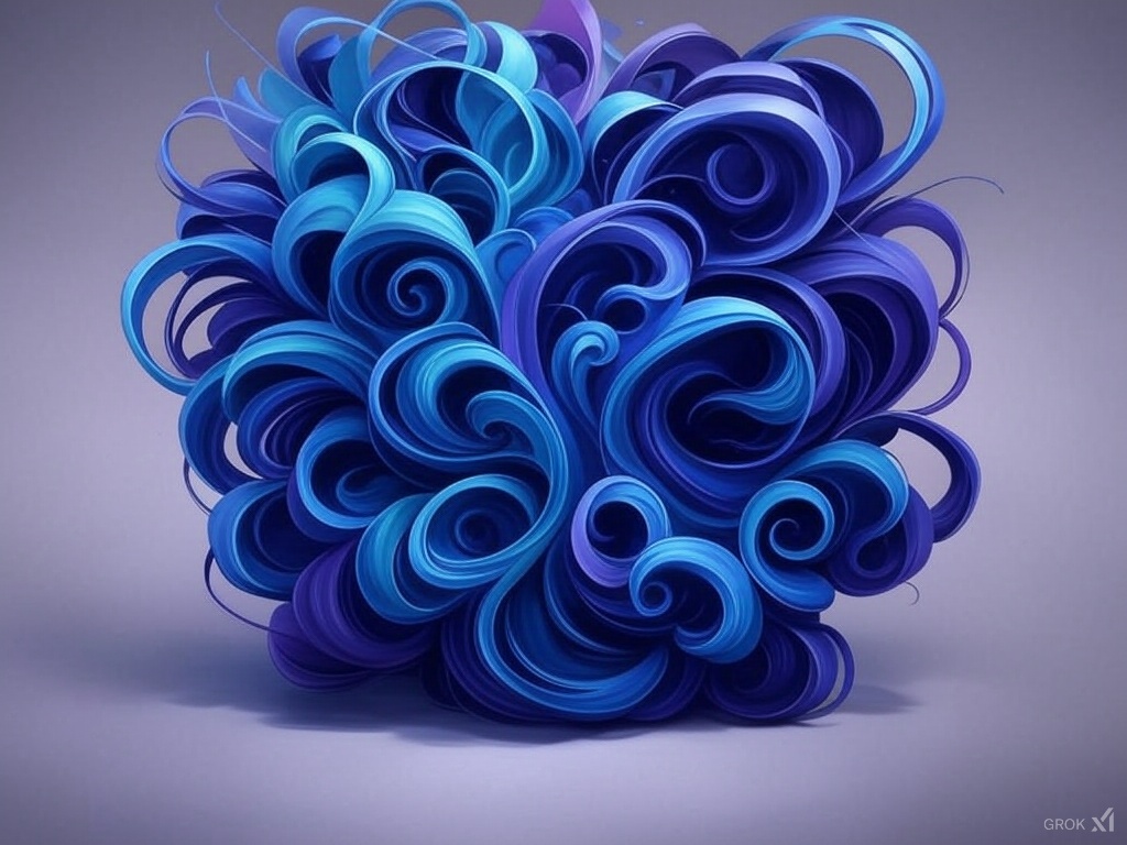 Abstract Blue Sculpture