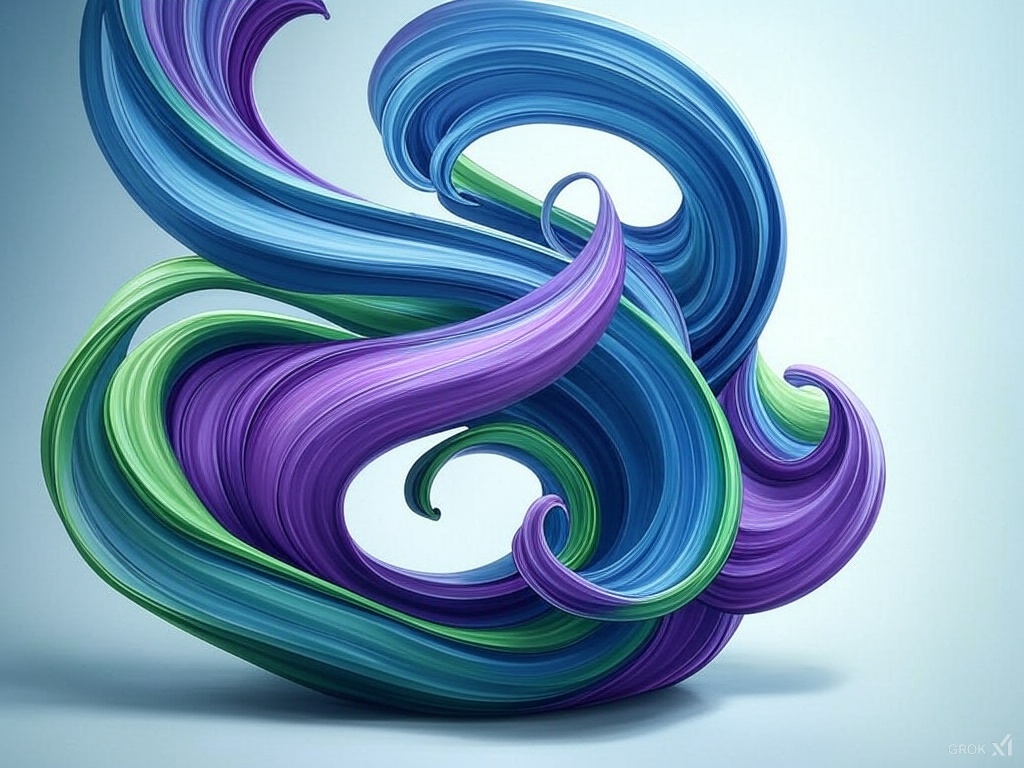 Abstract Curved Art Piece