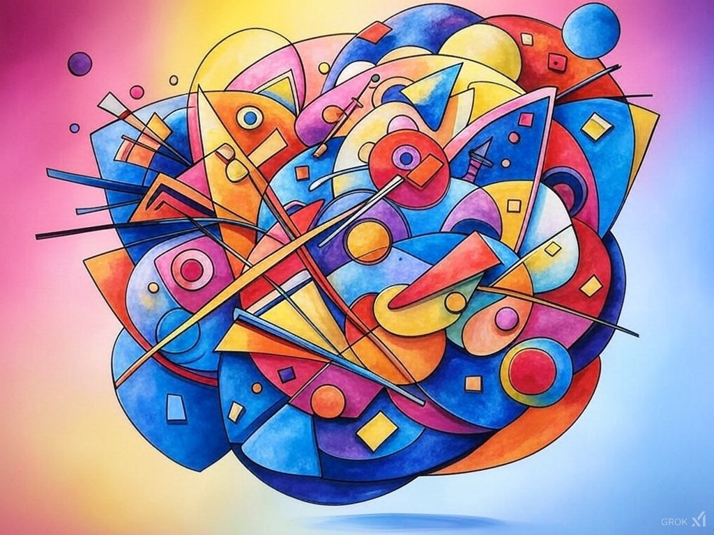 Abstract Geometric Painting