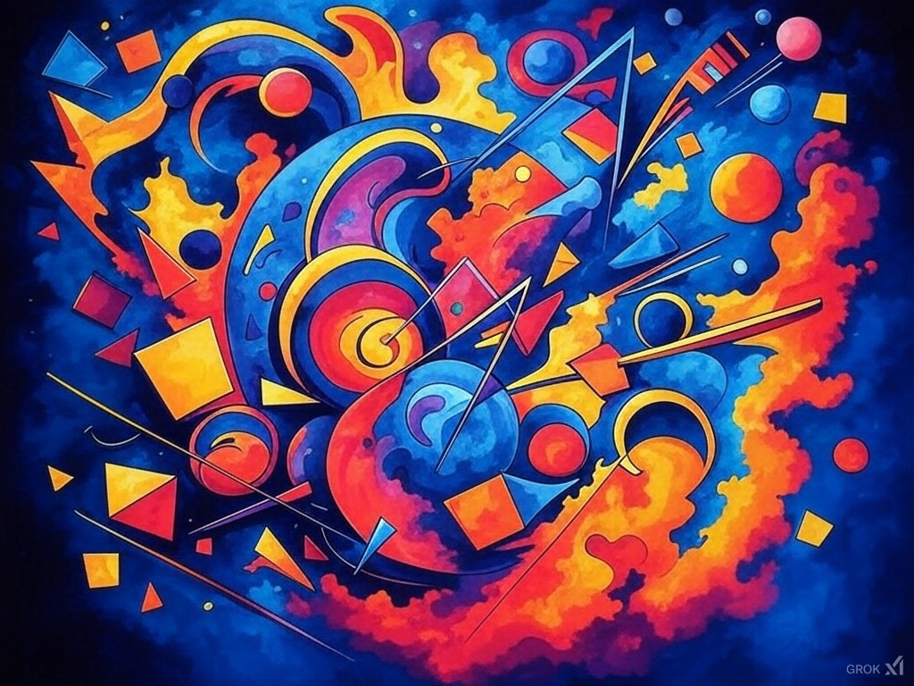 Abstract Geometric Painting