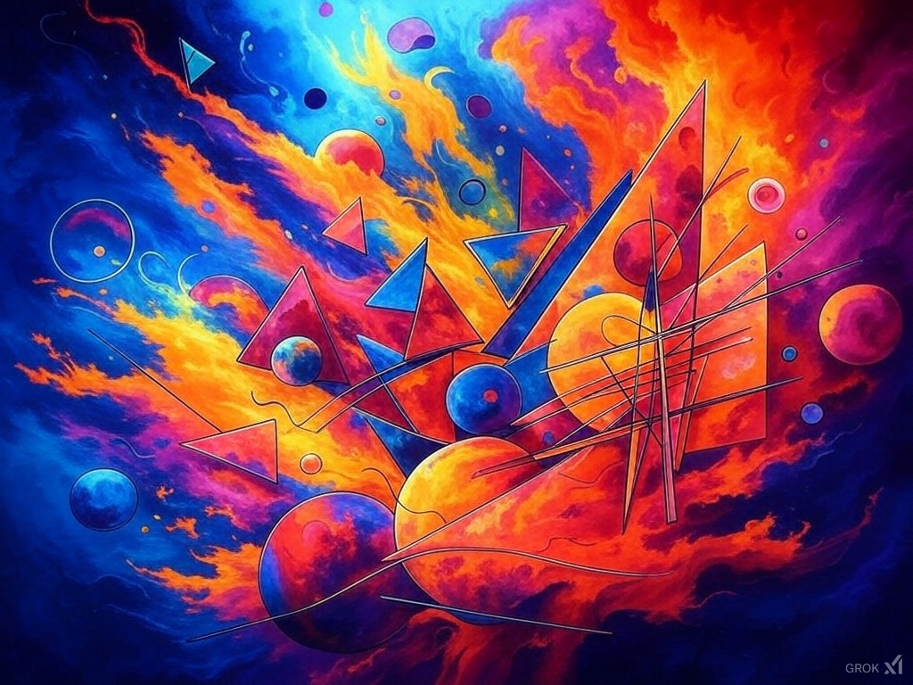 Abstract Geometric Painting
