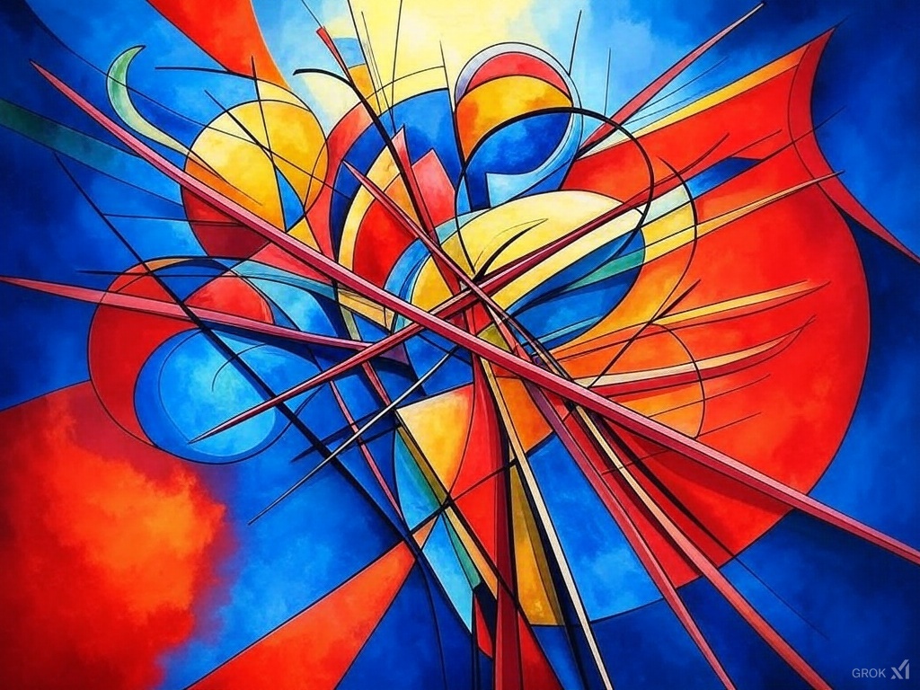Abstract Geometric Painting
