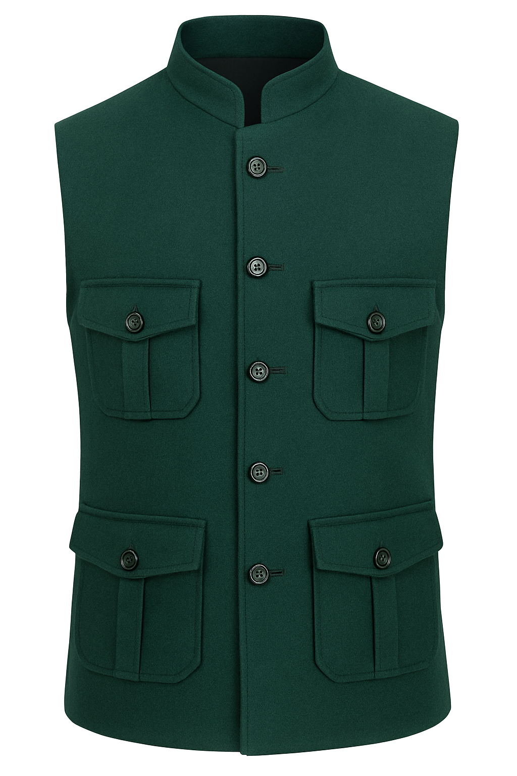 Men’s Classic Waistcoat with Multiple Utility Pockets