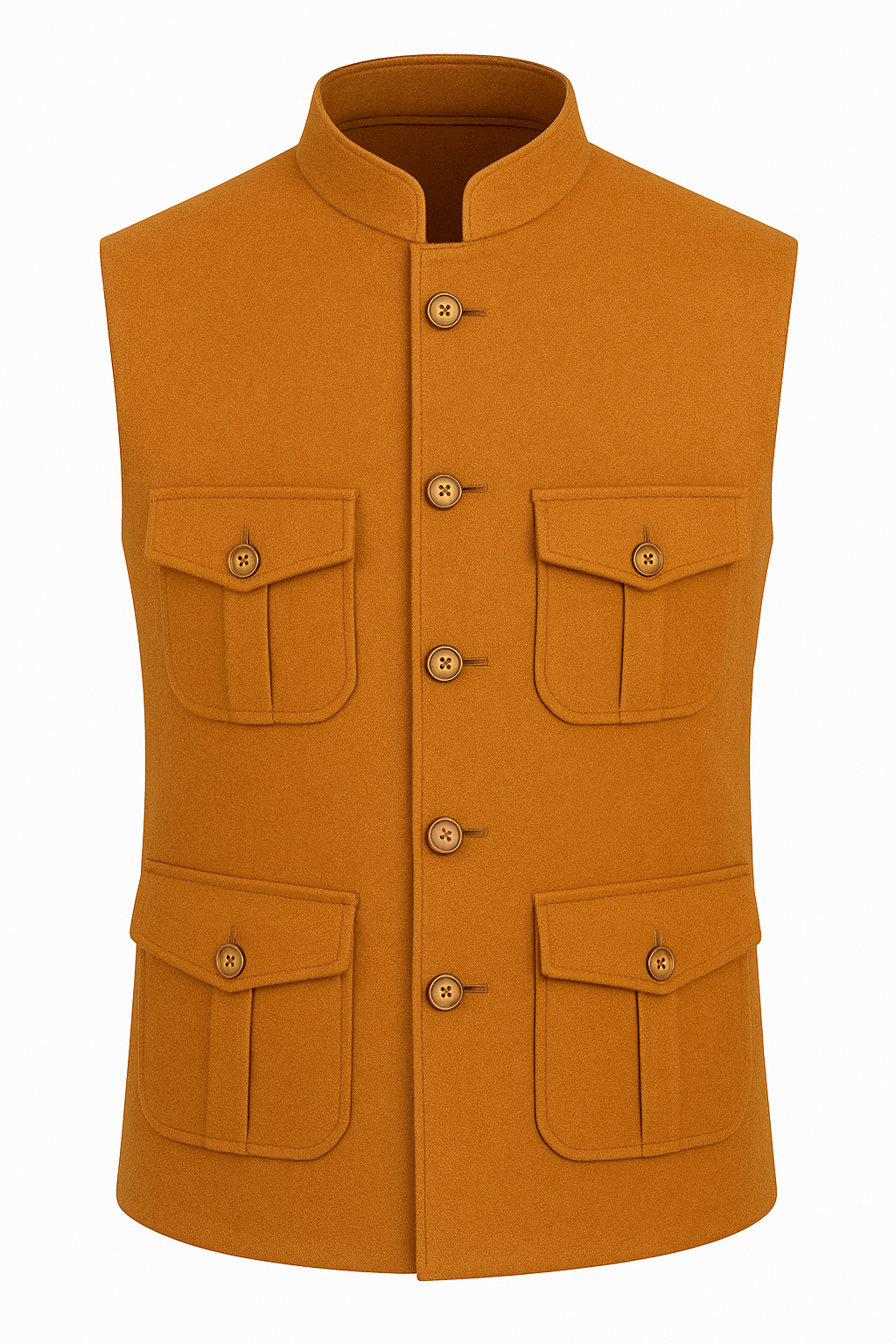Men’s Classic Waistcoat with Multiple Utility Pockets