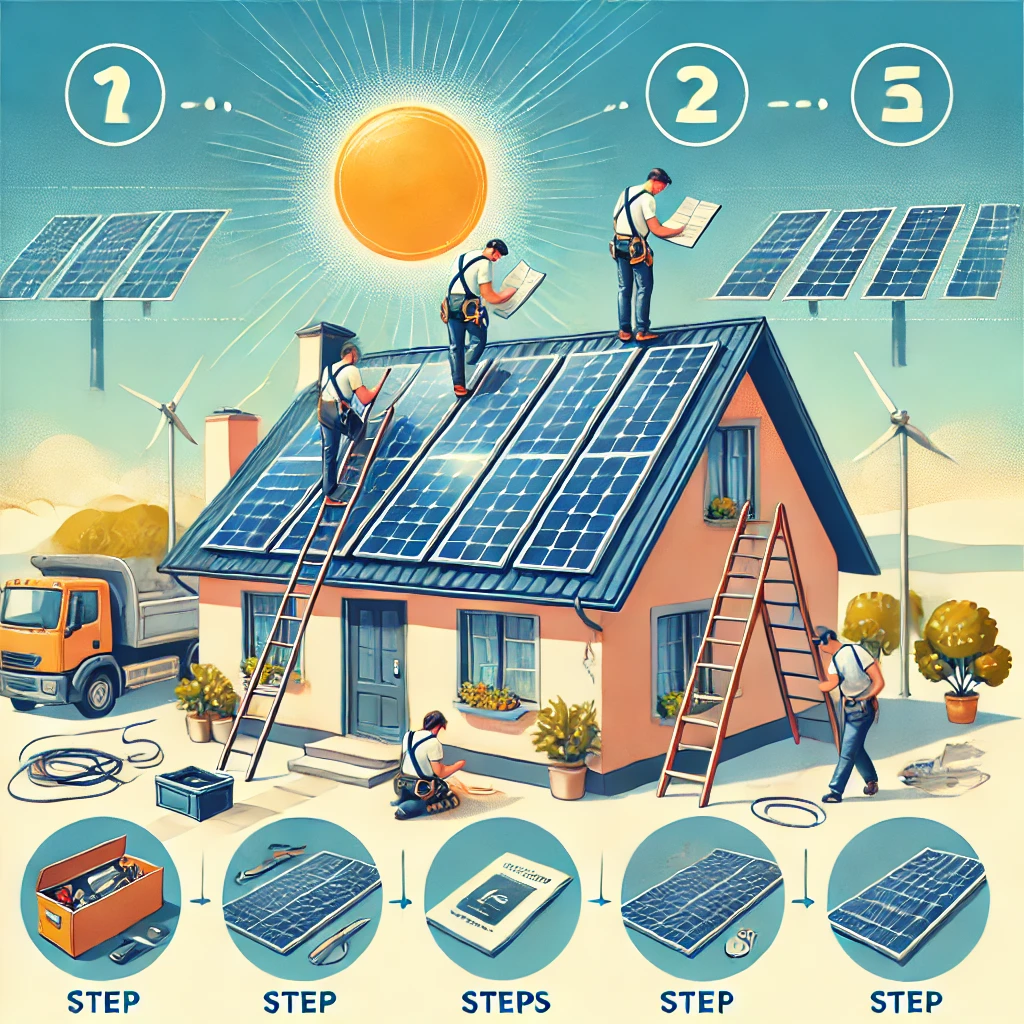 Installer des panneaux solaires chez soi : guide étape par étape.
