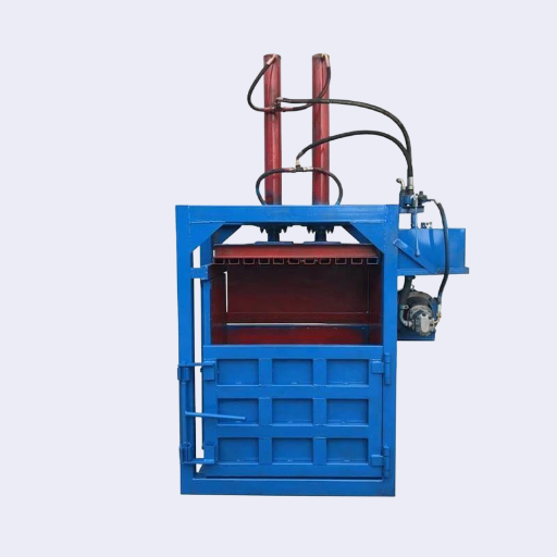 Hydraulic vertical baler machine