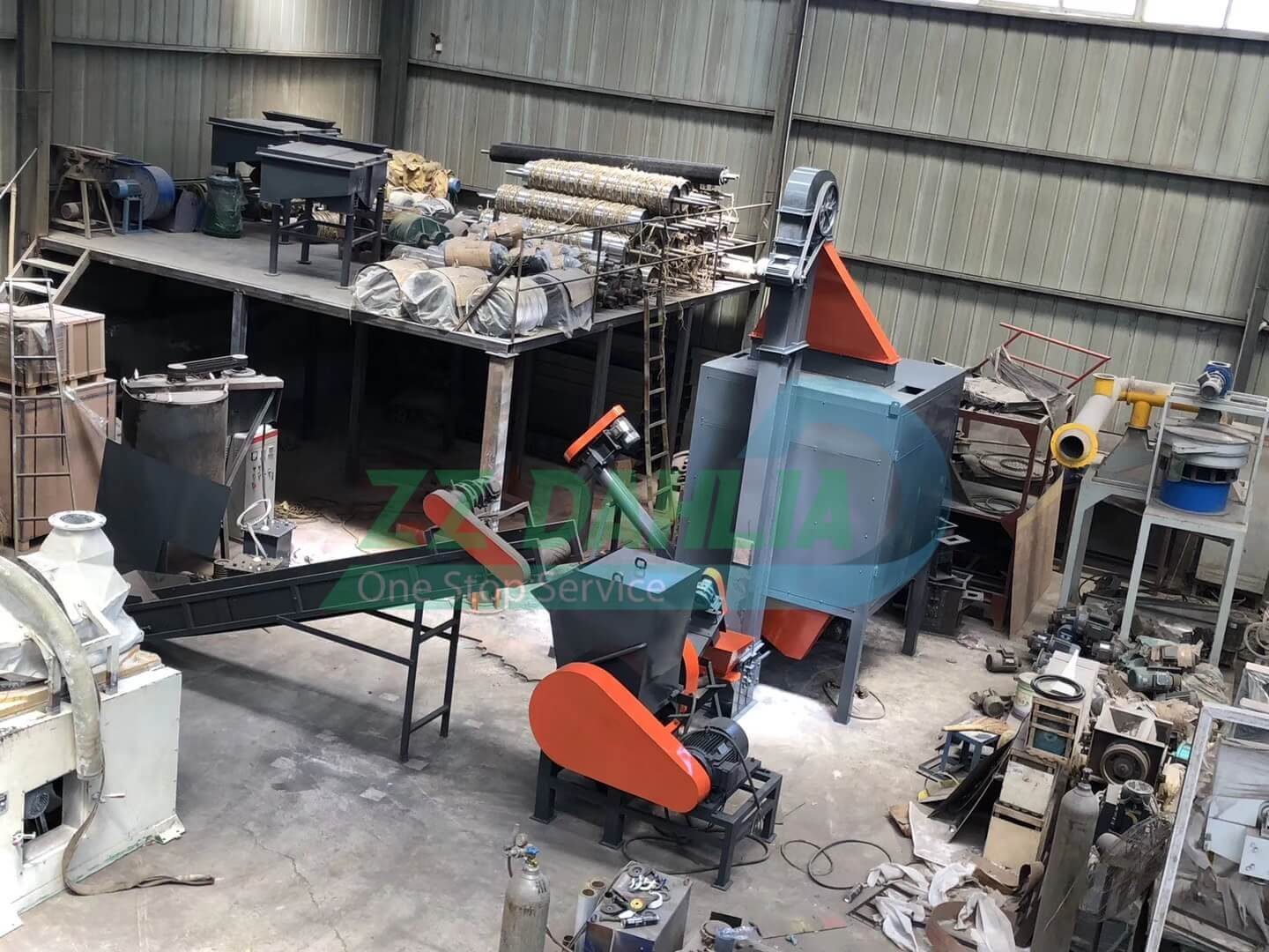 Rubber separator machine