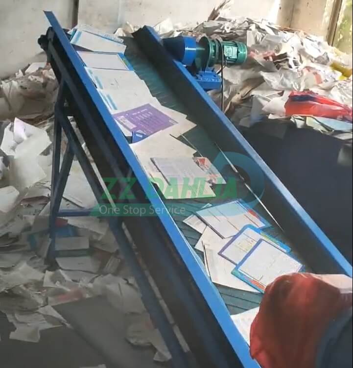 Industrial waste book spine removal machine