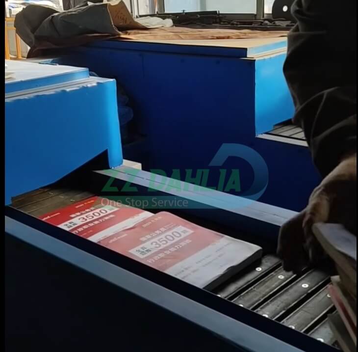 Industrial waste book spine removal machine