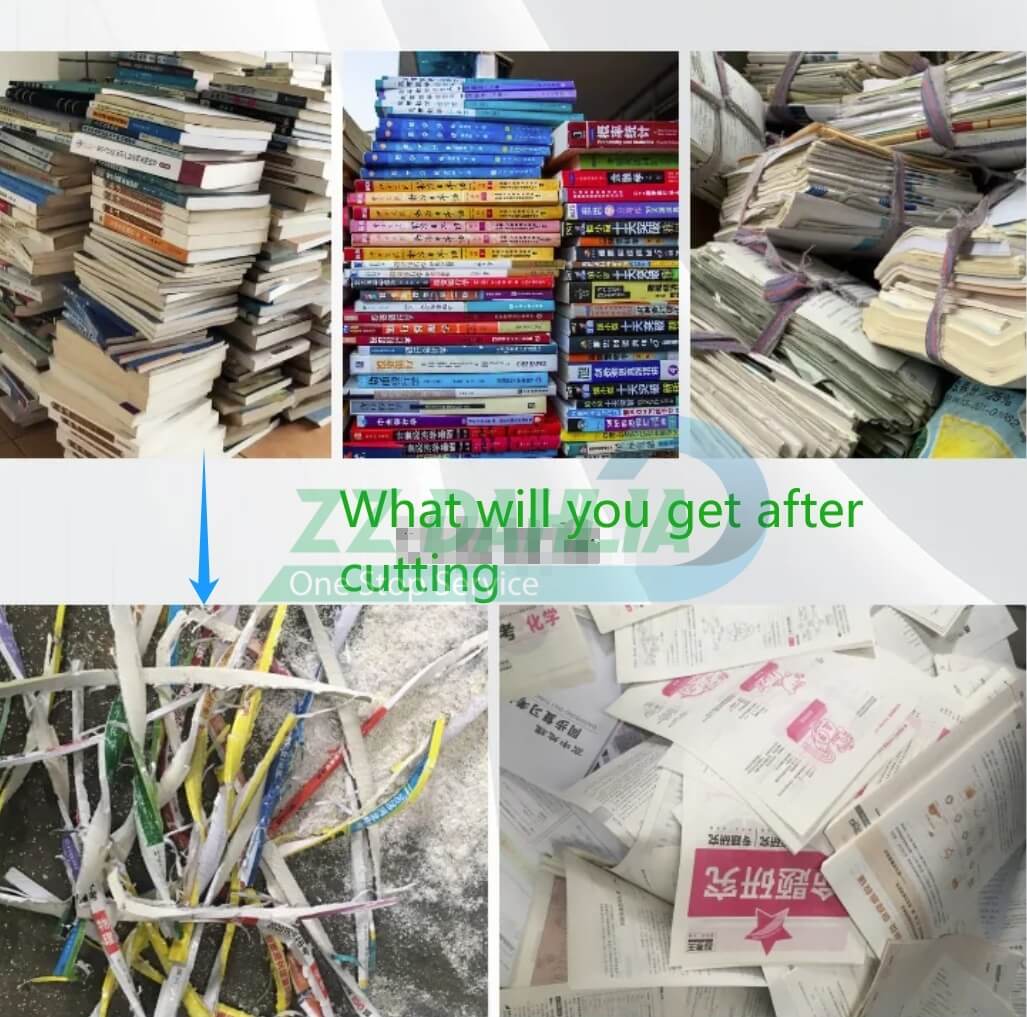 Paper recycling old book spine edge cutting machine