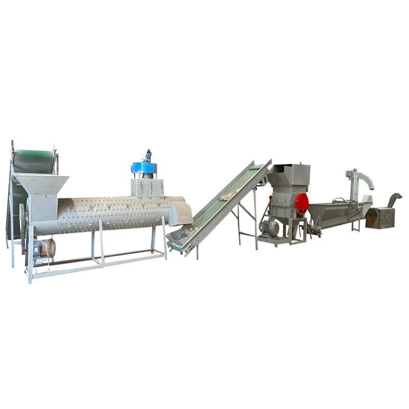 Waste car bumper crushing washing line