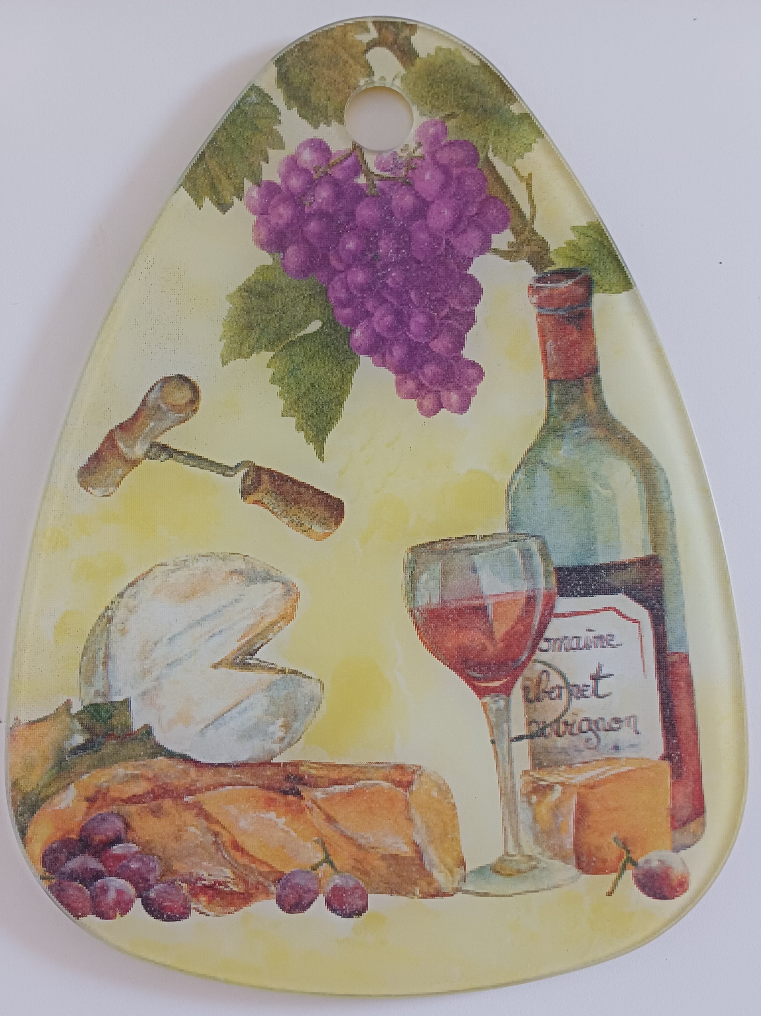 Plaque en verre . Repose plat .